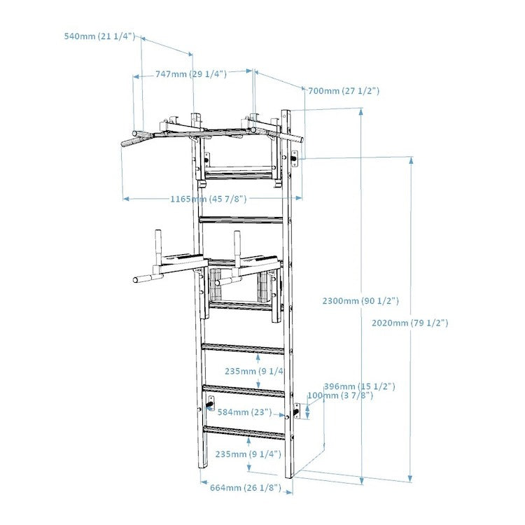 BenchK Series 2 232 Wall Bars