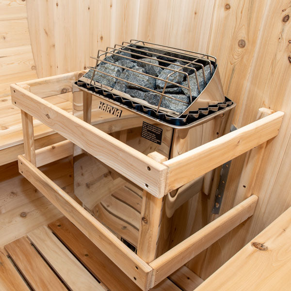 Dundalk Leisurecraft Canadian Timber 4-5 Person Tranquility Outdoor Traditional Barrel Sauna