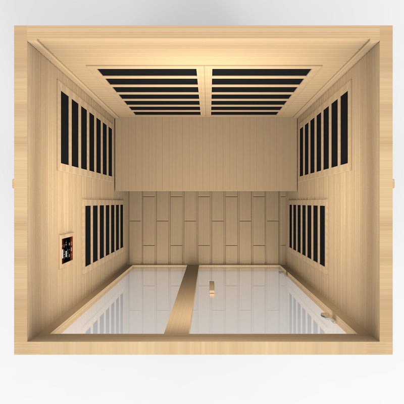 Dynamic Santiago 2-Person Low EMF FAR Infrared Sauna (Canadian Hemlock)