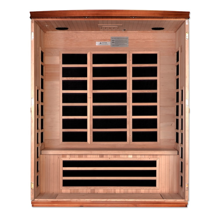 Dynamic Lugano Elite 3-Person Ultra Low EMF FAR Infrared Sauna (Canadian Hemlock)