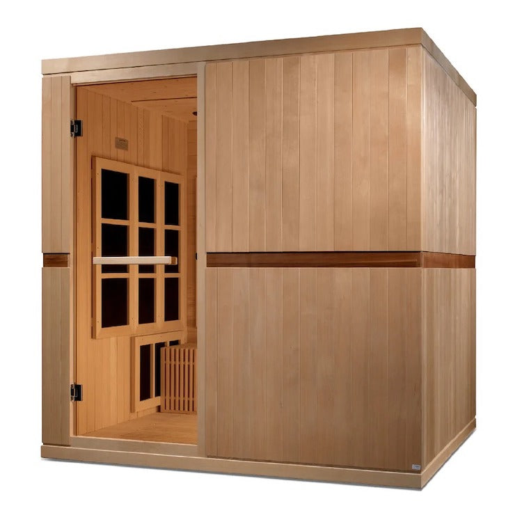 Golden Designs Catalonia 8-Person PureTech™ Near Zero EMF (Under 2MG) FAR Infrared Sauna (Canadian Hemlock)