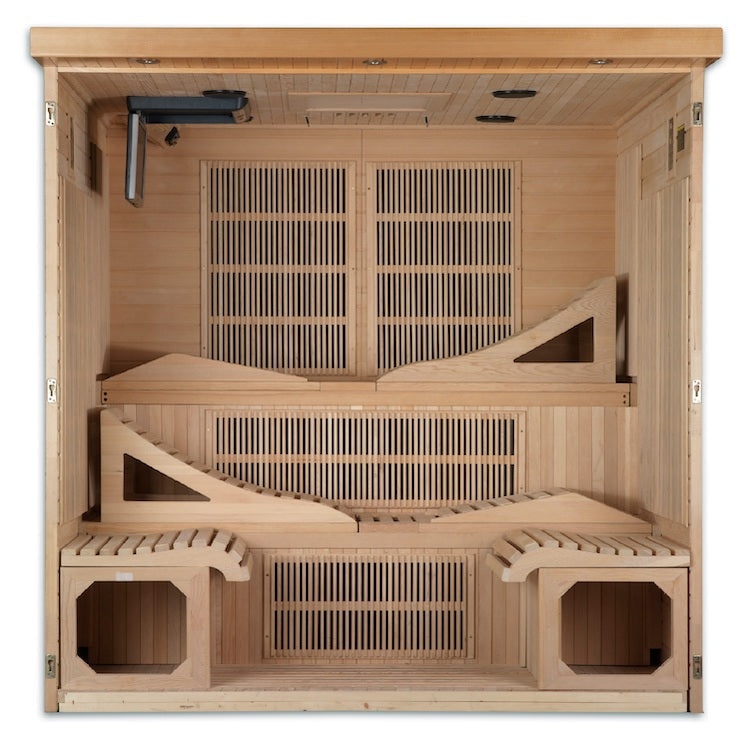 Dynamic Monaco Elite 6-Person Ultra Low EMF FAR Infrared Sauna (Canadian Hemlock)