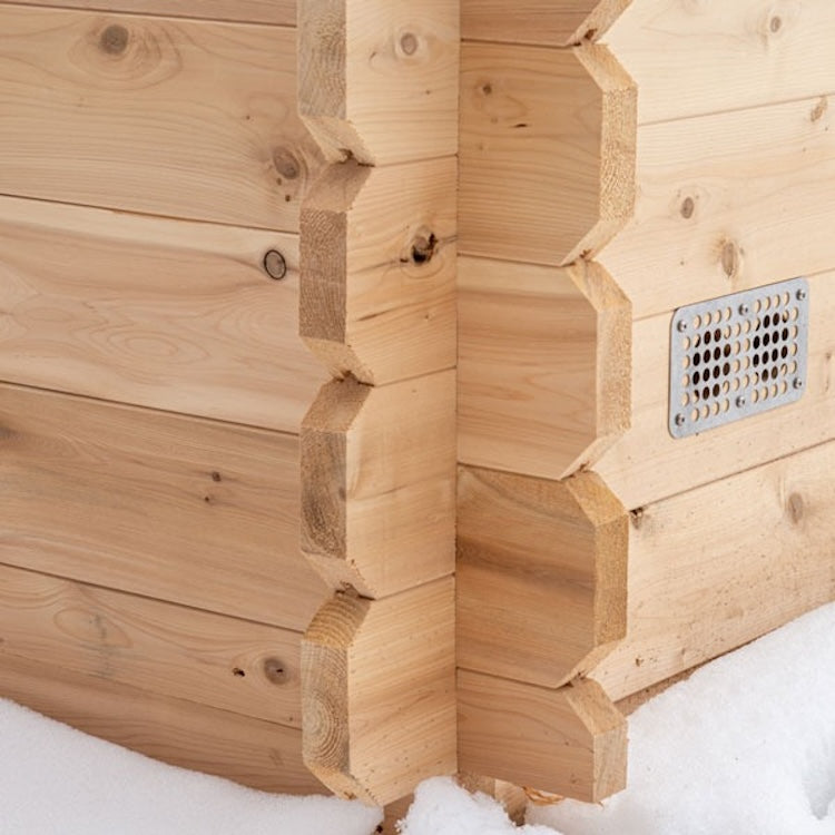 Dundalk Leisurecraft Canadian Timber 3-4 Person Grandby Cabin Outdoor Electric Heated Sauna
