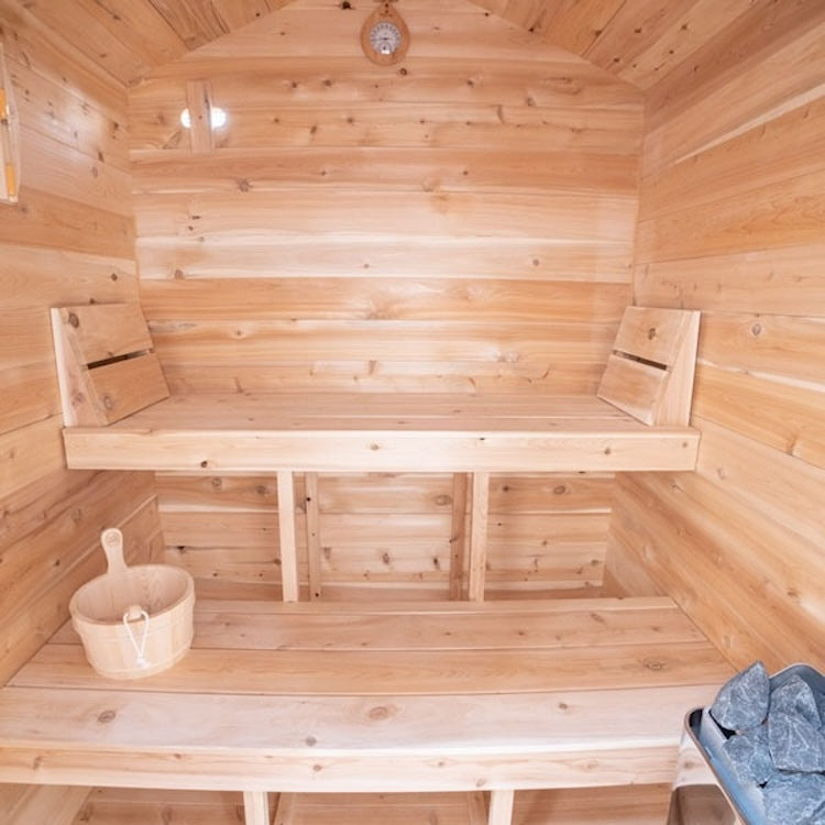 Dundalk Leisurecraft Canadian Timber 3-4 Person Grandby Cabin Outdoor Electric Heated Sauna