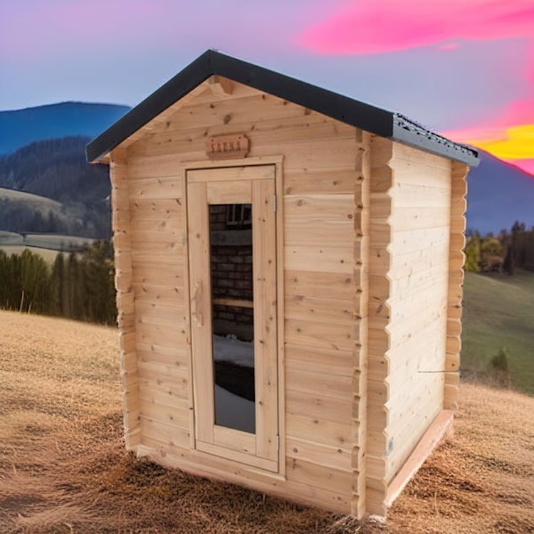 Dundalk Leisurecraft Canadian Timber 3-4 Person Grandby Cabin Outdoor Electric Heated Sauna