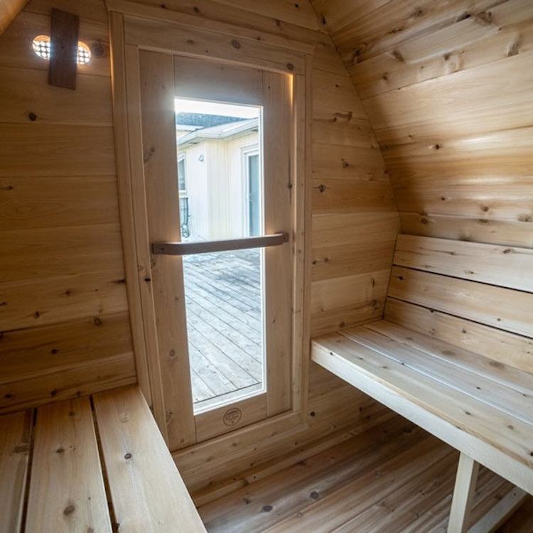 Dundalk Leisurecraft Canadian Timber 2-4 Person Outdoor Traditional MiniPOD Sauna