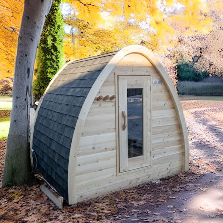 Dundalk Leisurecraft Canadian Timber 2-4 Person Outdoor Traditional MiniPOD Sauna