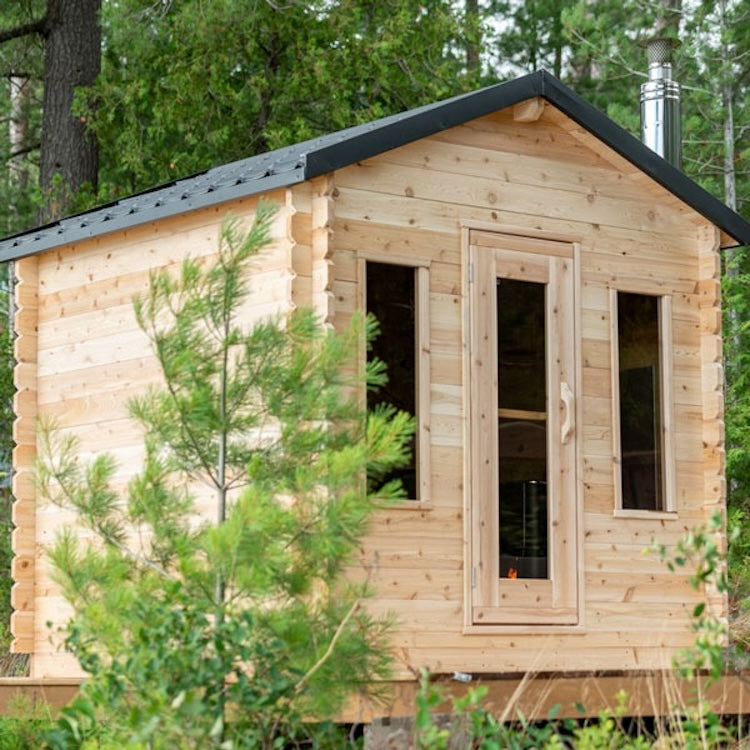 Dundalk Leisurecraft Canadian Timber 6 Person Georgian Outdoor Traditional Cabin Sauna