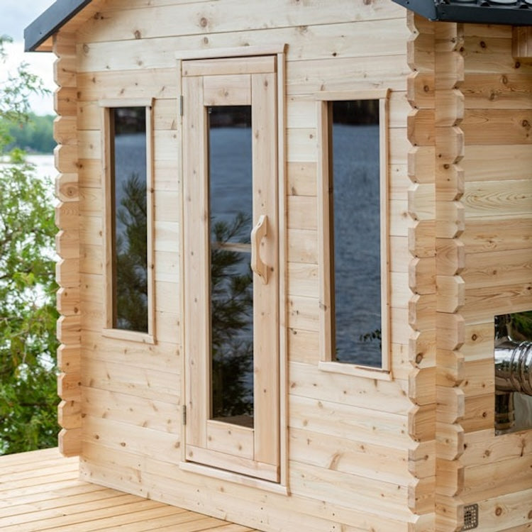Dundalk Leisurecraft Canadian Timber 6 Person Georgian Outdoor Traditional Cabin Sauna