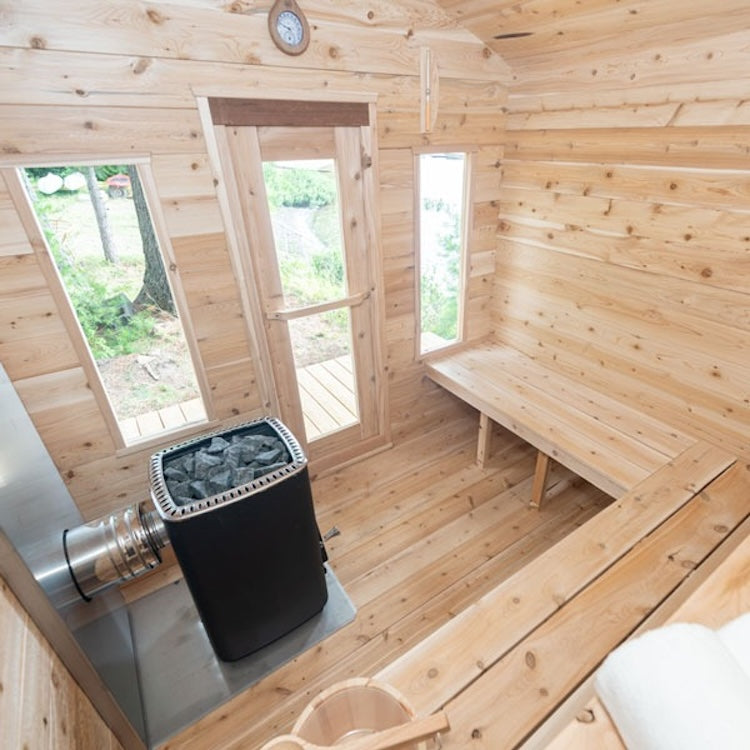 Dundalk Leisurecraft Canadian Timber 6 Person Georgian Outdoor Traditional Cabin Sauna