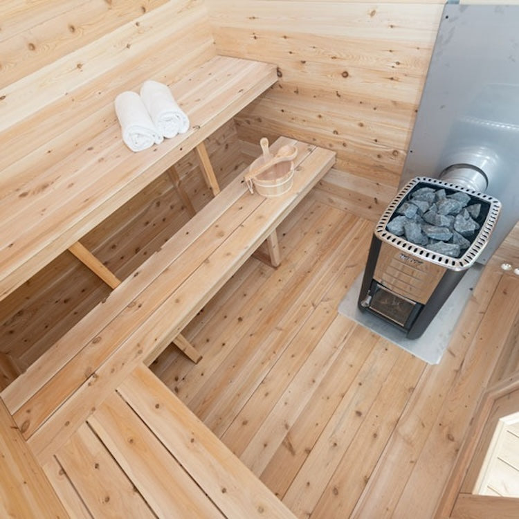 Dundalk Leisurecraft Canadian Timber 6 Person Georgian Outdoor Traditional Cabin Sauna