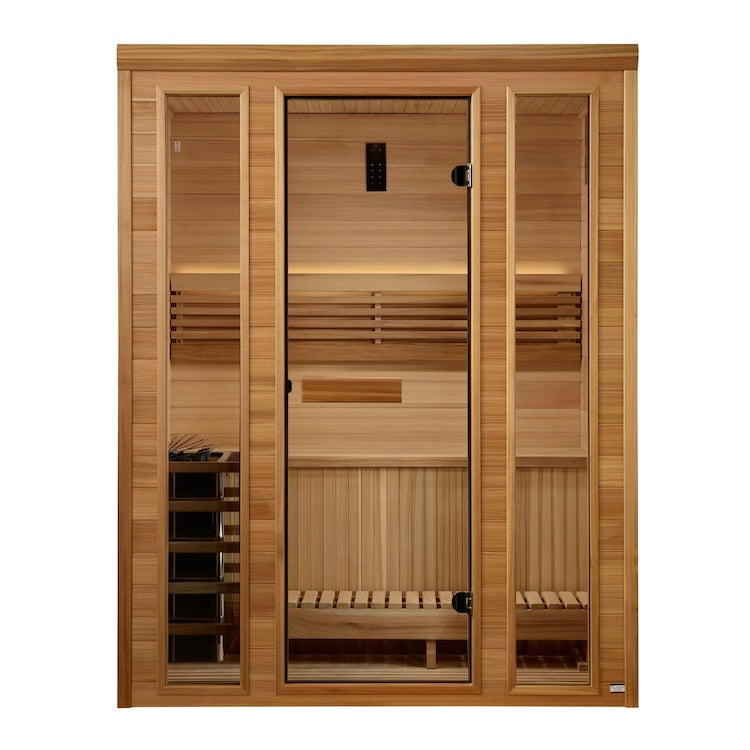 Golden Designs Andermatt 2-3 Person Traditional Steam Sauna - Pacific Premium Clear Cedar