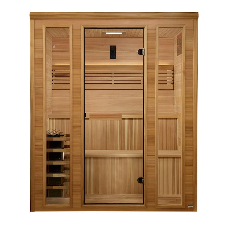 Golden Designs Engelberg 4-6 Person Traditional Steam Sauna - Pacific Premium Clear Cedar
