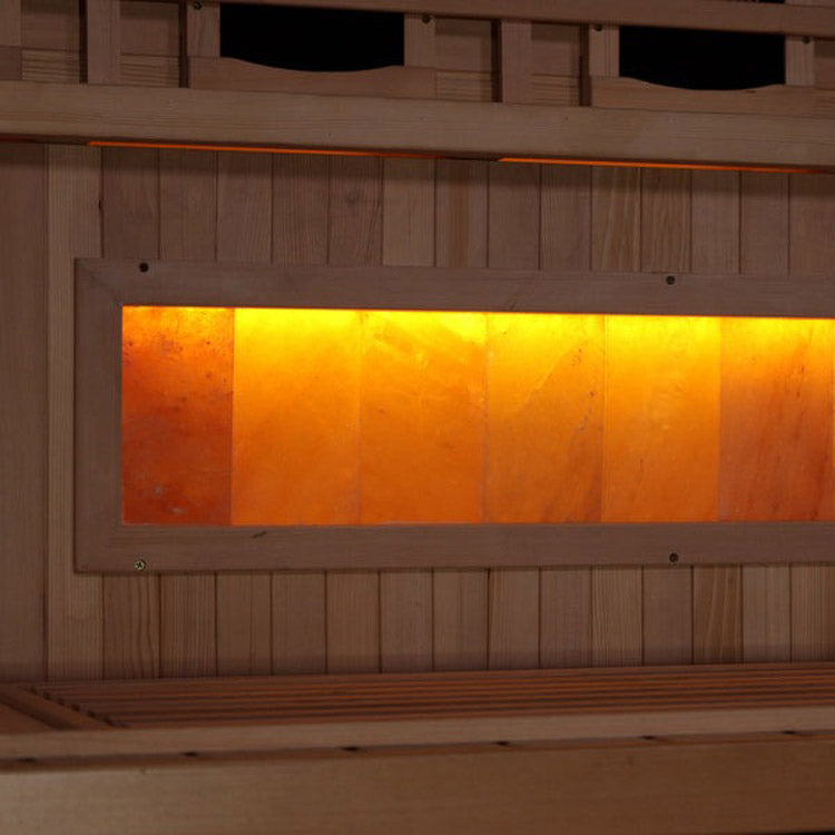 Golden Designs 3-Person Reserve Edition Full Spectrum Sauna with Himalayan Salt Bar (Canadian Hemlock)