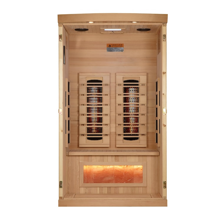 Golden Designs 1-2 Person Full Spectrum with Himalayan Salt Bar (Canadian Hemlock)