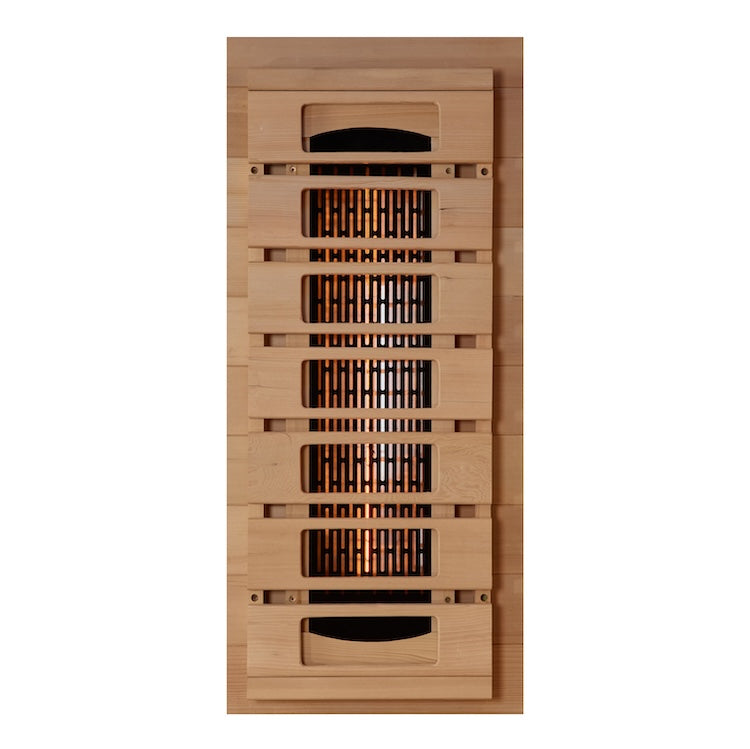 Golden Designs 3-Person Reserve Edition Full Spectrum Sauna with Himalayan Salt Bar (Canadian Hemlock)