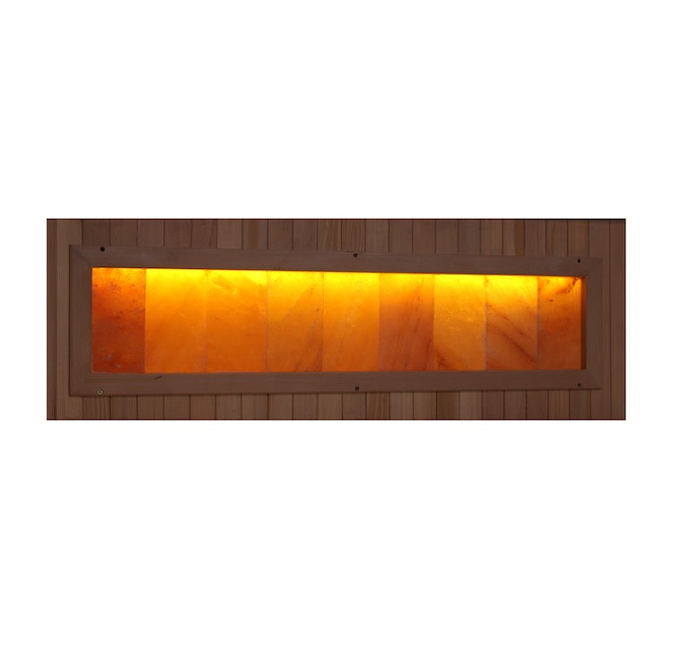 Golden Designs 6-Person Full Spectrum PureTech™ Near Zero EMF FAR Infrared Sauna with Himalayan Salt Bar (Canadian Hemlock)