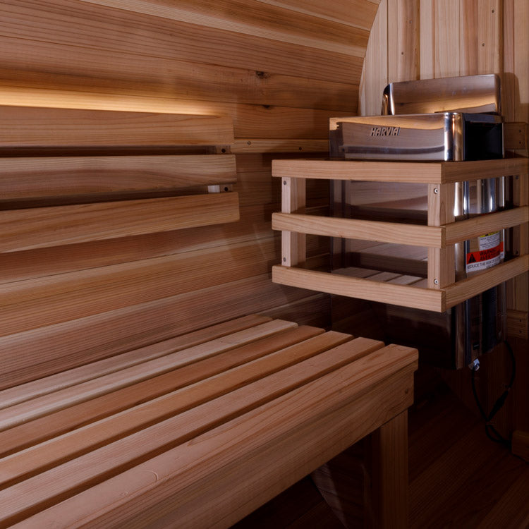 Golden Designs "St. Moritz" 2 Person Barrel Traditional Steam Sauna -  Pacific Cedar