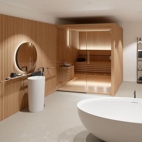 Auroom Libera Glass 2 Person Indoor Sauna