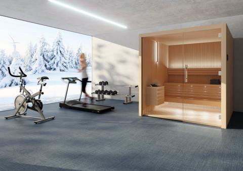 Auroom Libera Glass 4 Person Indoor Sauna