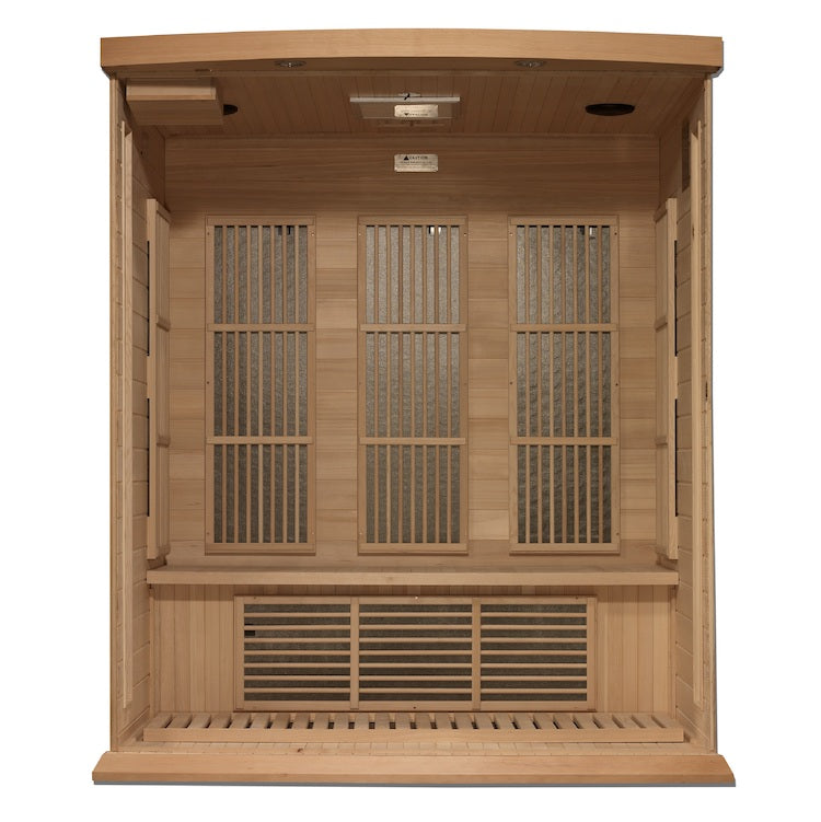 Maxxus 3-Person Near Zero EMF FAR Infrared Sauna (Canadian Hemlock)