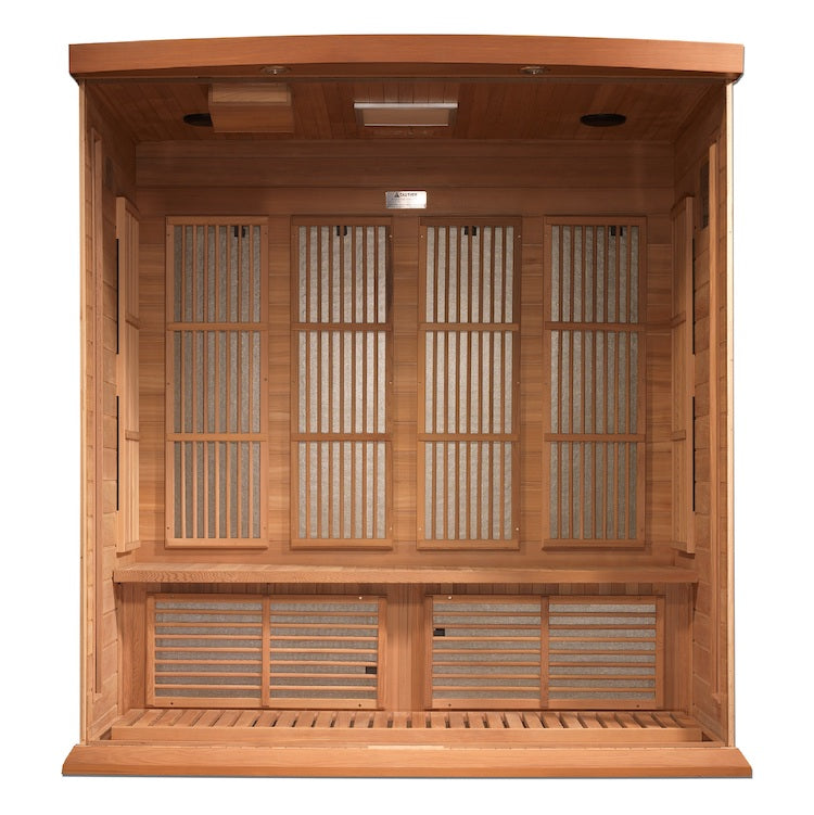 Maxxus 4 Person Near Zero EMF FAR Infrared Sauna (Canadian Red Cedar)