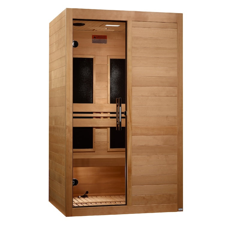 Maxxus S-Line Yoga 2-Person Ultra Low EMF FAR Infrared Sauna - Canadian Hemlock