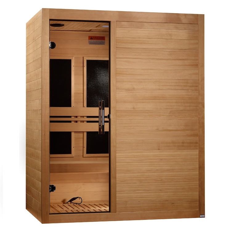 Maxxus S-Line Yoga 3-Person Ultra Low EMF FAR Infrared Sauna - Canadian Hemlock