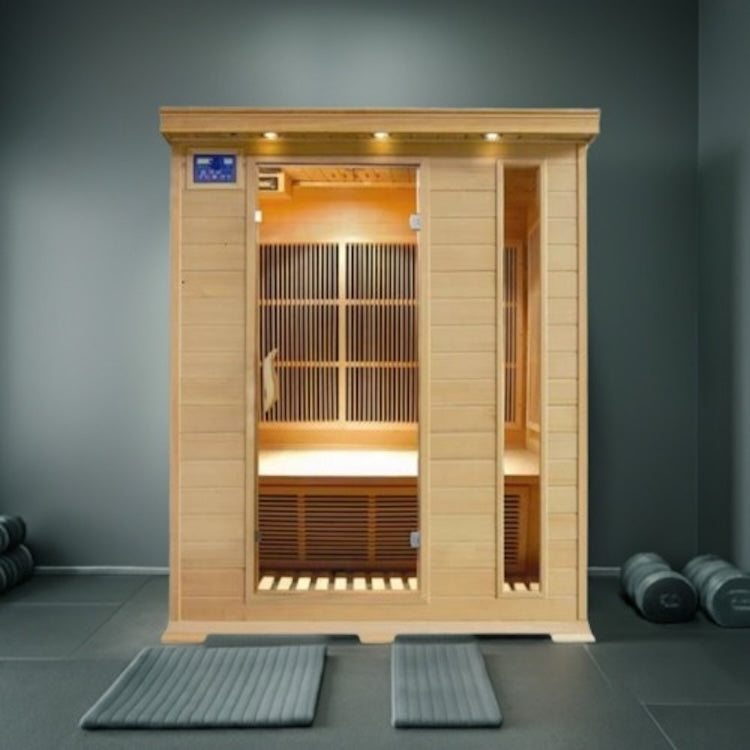 SunRay Aspen 3 Person Hemlock Infrared Sauna with Carbon Heaters