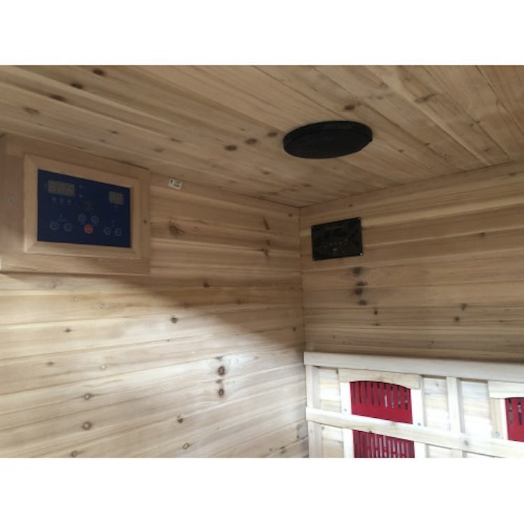 SunRay Burlington 2 Person Outdoor Infrared Sauna with Ceramic Heaters