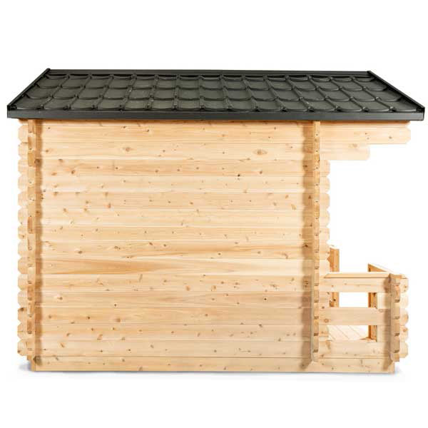Dundalk Leisurecraft Canadian Timber 6 Person Georgian Outdoor Traditional Cabin Sauna With Porch