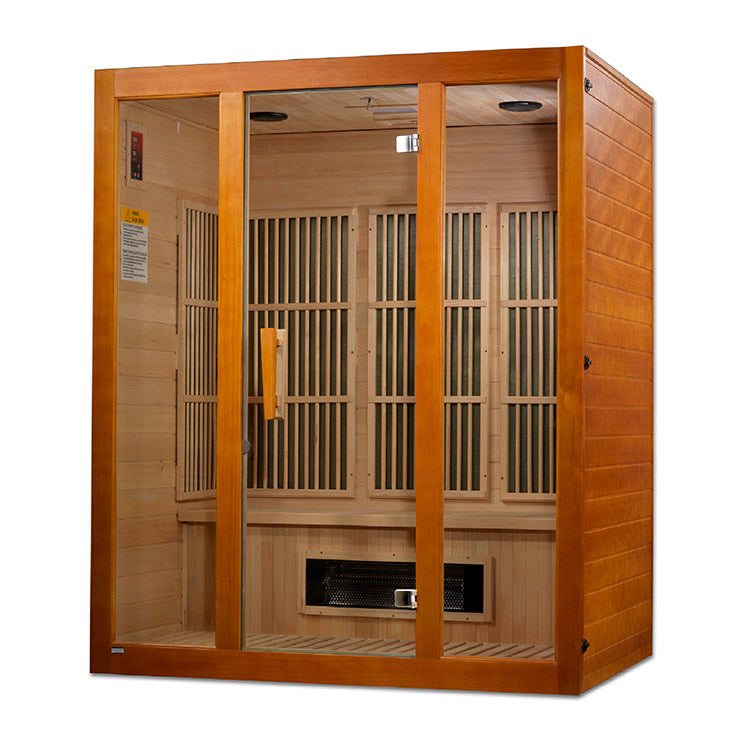 Maxxus Alpine 3-Person Low EMF FAR Infrared Sauna Canadian Hemlock