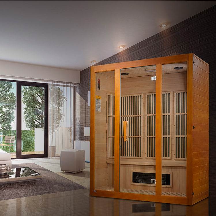 Maxxus Alpine 3-Person Low EMF FAR Infrared Sauna Canadian Hemlock
