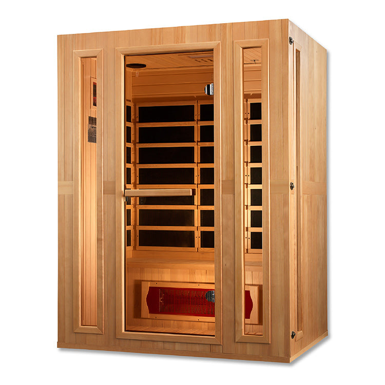 Maxxus Trinity 3-Person Low EMF FAR Infrared Sauna (Canadian Hemlock)