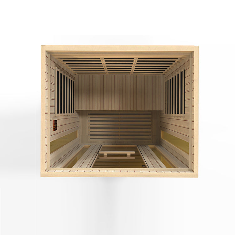 Maxxus Trinity 3-Person Low EMF FAR Infrared Sauna (Canadian Hemlock)