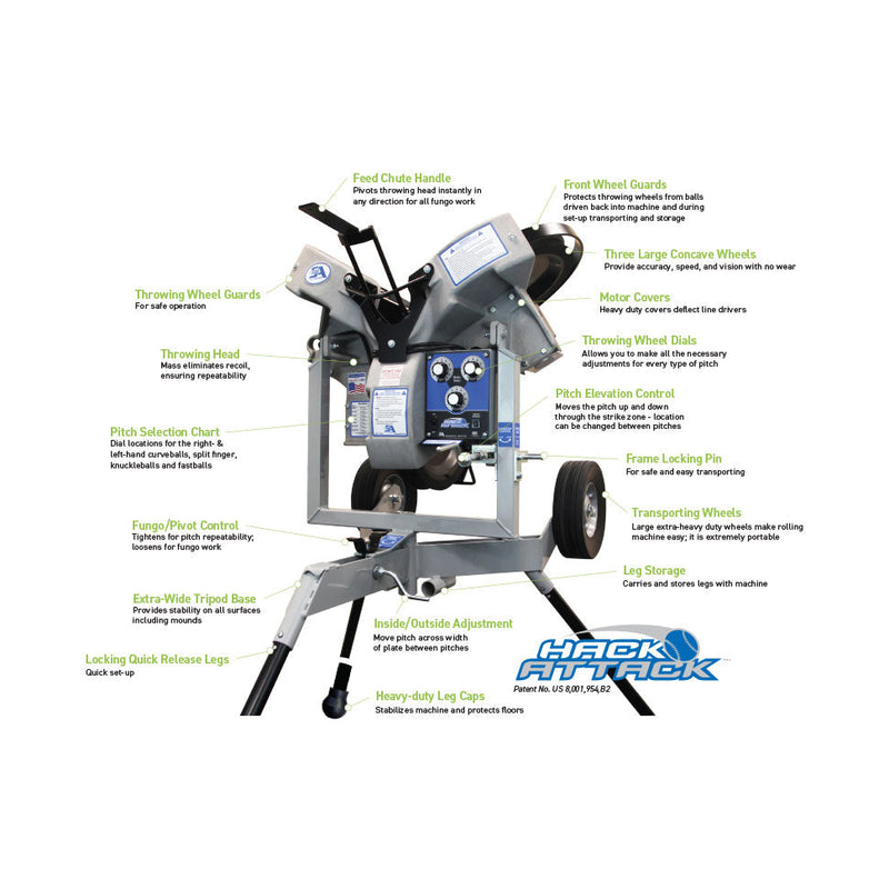 Sports Attack Hack Attack Baseball Pitching Machine