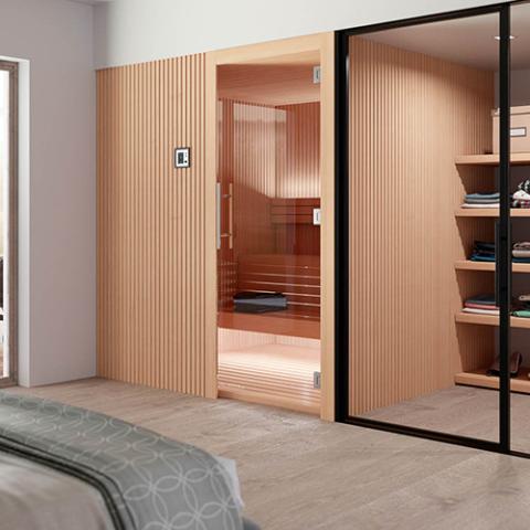 Auroom Libera Wood 5 Person Indoor Sauna