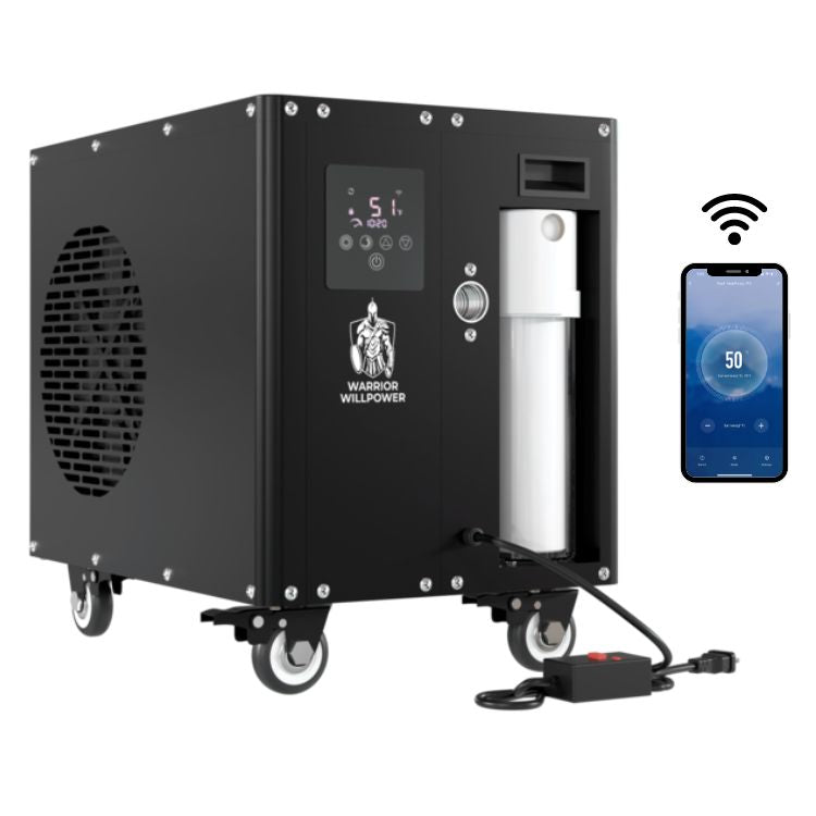 Warrior Willpower Max 1 HP WiFi Water Chiller/Heater + XL Ice Bath Tub