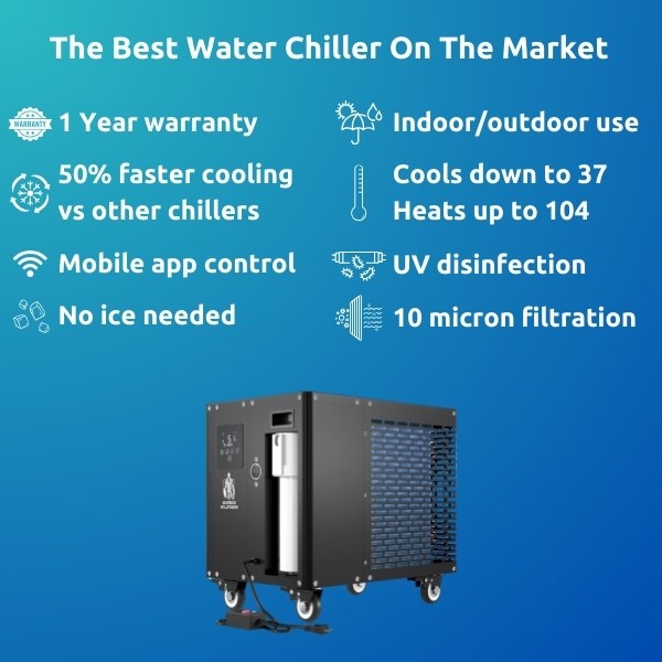 Warrior Willpower Max 1 HP WiFi Water Chiller/Heater + Barrel Ice Bath Bundle